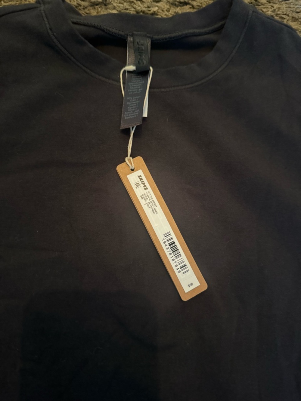SKIMS Long Sleeve Tee in Black - Picture 2 of 2